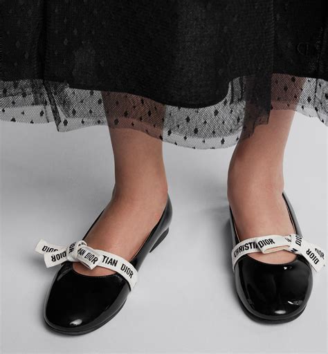 dior baby d ballet flats|Baby Miss B Ballet Flat Black Patent Calfskin .